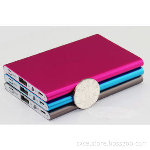 Credit Card Power Bank, 2600mAh, Metal Cover, PB36, 93x61x7.4mm